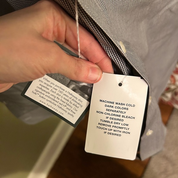 Gray Blended Pinpoint Oxford Button Up Dress Shirt 16 36 - Picture 5 of 6